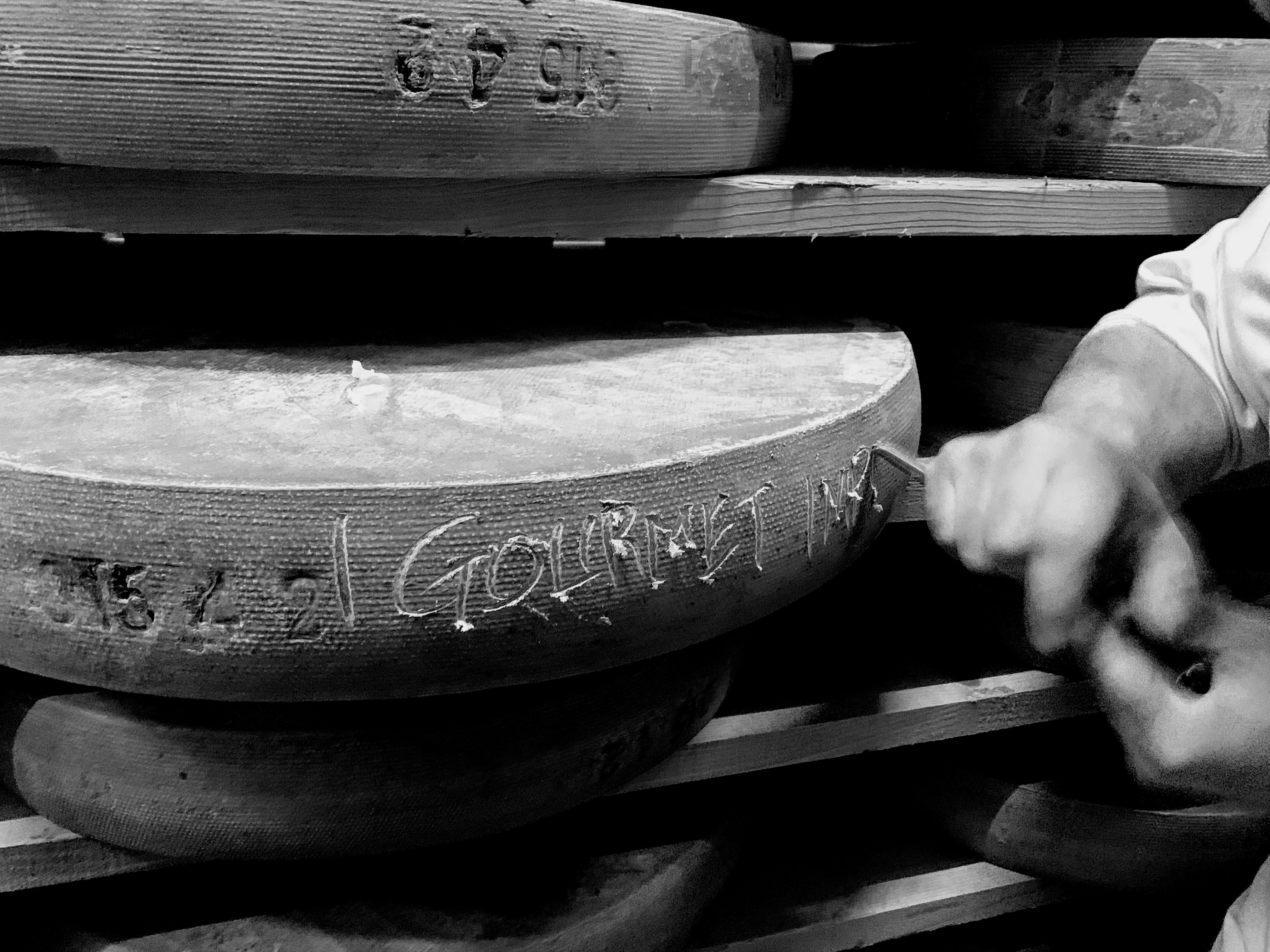 Artisan cheeses background